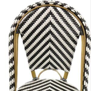 Black and White Stylistic Woven Chair